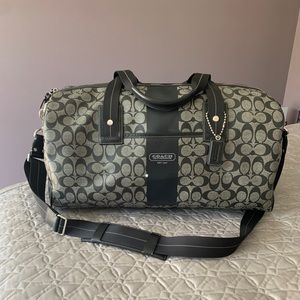Coach duffle bag black pattern